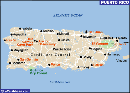 San Juan I located on the coast between North Central and North Eastern PR. The Conrad San Juan Condado is located on the North Eastern tip of the Condado Lagoon.